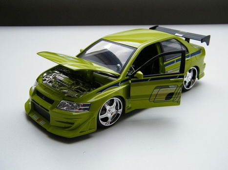 mitsubishi lancer evolution VII – fast and furious – jada toys schaal model 1:24 - 3