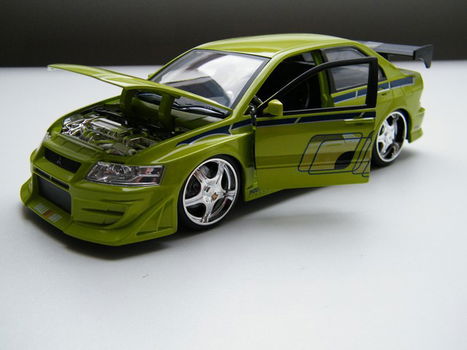 mitsubishi lancer evolution VII – fast and furious – jada toys schaal model 1:24 - 4