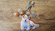 Sleutelhanger Shiba inu met beschermengeltje