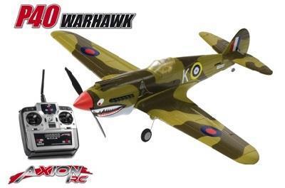 RC vliegtuig Axion P40 Warhawk brushed 3 kanaals RTF mode2 - 1