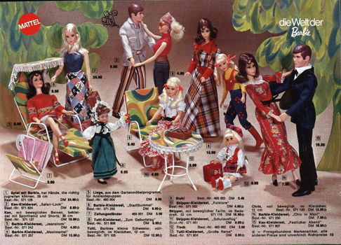 Barbie catalogus pagina Vedes - 1972 - overdruk - 0