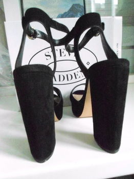 Nieuwe open suede high heels met blokhak Steve Madden maat 41 - 2