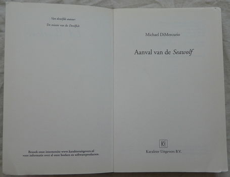 Boek, Aanval van de Seawolf, Michael Dimercurio, Karakter Uitgevers BV, 2001. - 3