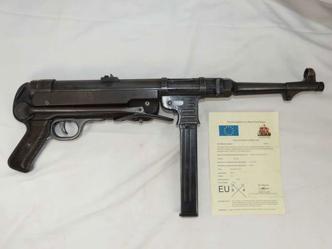 MP40 Deko Waffen mit Zertifikat aus Wk2 - 0