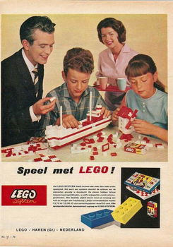 Lego advertentie - eind 50er jaren - overdruk - 0