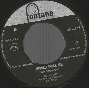 Anita Berry ‎– Middellandse Zee - 0