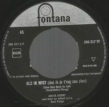 Anita Berry ‎– Middellandse Zee - 1