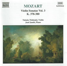 CD - Mozart - Violin Sonatas 10, 11, 12 - Takako Nishizaki, viool - Jeno Jandó, piano