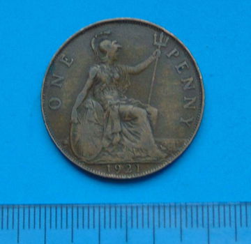 Groot-Brittannië - 1 penny 1921 F/ZF - 0