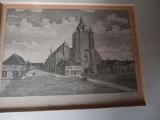 WEERT - PENTEKENING, ingelijst - Maaspoort / Markt