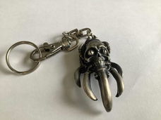 Skull head sleutelhanger, 1 stuks