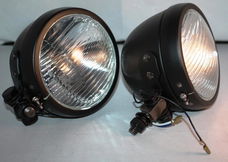 Spotlights Zwart 120 mm (4 1/2 '') Bulb 12V, per paar