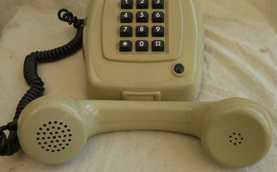 Telefoon Toestel, Retro, type: T65, Merk: Krone, Beige, PTT, 1980s. - 1