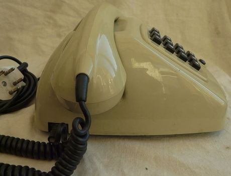 Telefoon Toestel, Retro, type: T65, Merk: Krone, Beige, PTT, 1980s. - 3