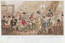 Zeer Fraaie George Cruikshank Kleuren Ets, ''Tom and Jerry''