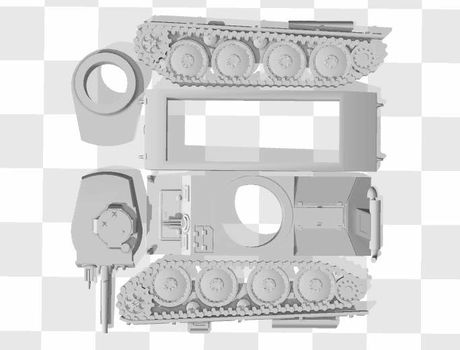 Duits Panzer 38(t) - 3D-print in diverse schalen - 2