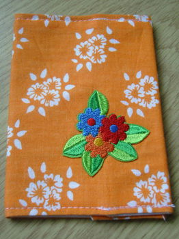 Paspoort hoesje; thema; retro bloemen - 0