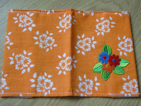 Paspoort hoesje; thema; retro bloemen - 2