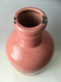 Vaas (oud roze) met quote Take a deep breath and make a wish - 1