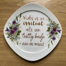 Wandbord/tekstbord (vintage/retro) Niets is zo irritant ad 3