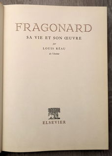 Fragonard Sa vie et son oeuvre 1956 Louis Réau