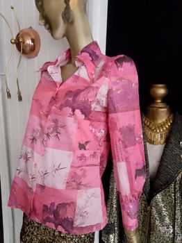 Seventies roze blouse - 0