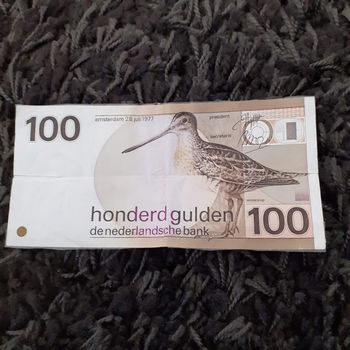 Te koop 100 gulden biljet uit 1977 uit Nederland - 0