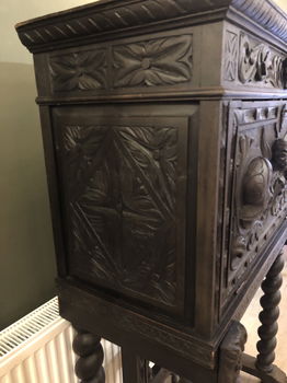 Antique Spanish Renaissance Bar Cabinet in Oak. - 3