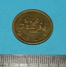 Amerikaans token "Just Games"