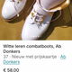 Witte leren combat boots, Ab Donkers - 4 - Thumbnail