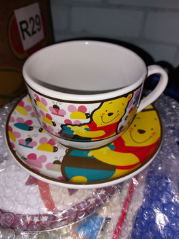 Disney winnie de pooh grote kop en schotel/voorraadpot - 2