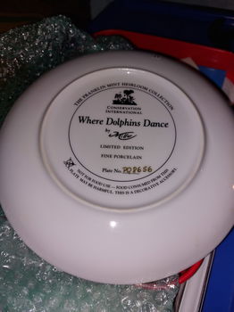 Where dolphins dance franklin mint bord op standaard - 1