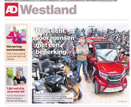 Rijbewijs vrije scootmobielen zonder helm en € 50,- per jaar te verzekeren bij oa. de ANWB - 0