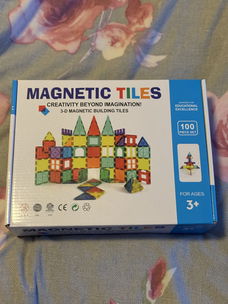 Magnetic Tiles Bouwstenen te koop, 100 bouwstenen per set, Kinderspeelgoed