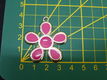 Nr. 842, grote roze hanger bloem - 0 - Thumbnail