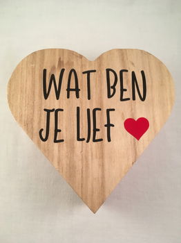 houten doos in hart vorm & quote over de liefde adv 1 - 1