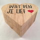 houten doos in hart vorm & quote over de liefde adv 1 - 3 - Thumbnail