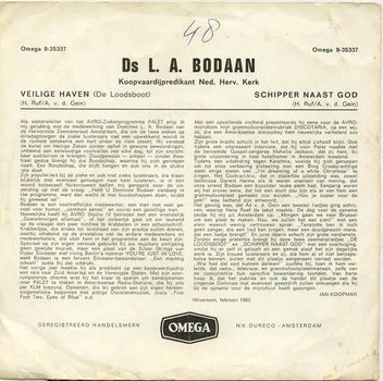 Ds L. A. Bodaan ‎– Veilige Haven (De Loodsboot) // Nederlands - 1