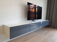 ACTIE Compleet zwevend tv-meubel 140 of 280 cm breed diverse kleuren NIEUW