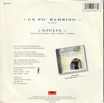 Marco Borsato ‎– Un Po' Bambino // ITALIAANS // - 1