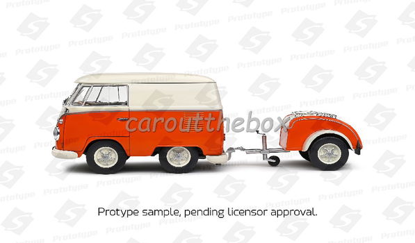 Volkswagen Kool Kombi wit/oranje 1/18 Solido Sol118 - 0