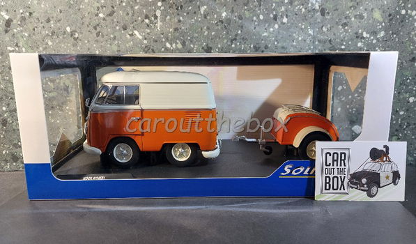 Volkswagen Kool Kombi wit/oranje 1/18 Solido Sol118 - 4