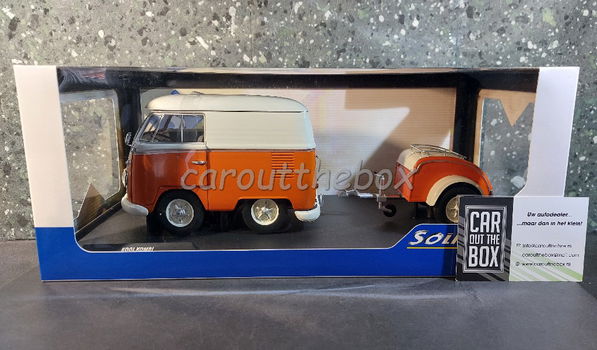 Volkswagen Kool Kombi wit/oranje 1/18 Solido Sol118 - 5