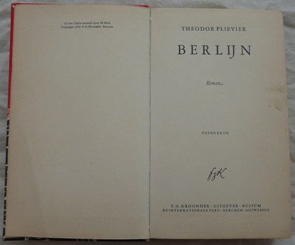 Boek, Berlijn, Theodor Plievier, F.G. Kroonder, 5e Druk, 1959. - 2