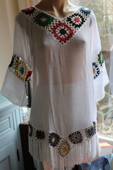 Blouse/tuniek met haaksel 38/40 - 0