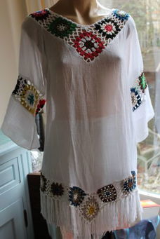 Blouse/tuniek met haaksel 38/40