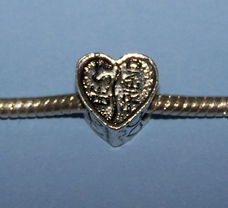 Best Friend hart spacer, Pandora stijl