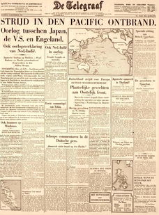 De Telegraaf - 8 december 1941 - Pearl Harbor