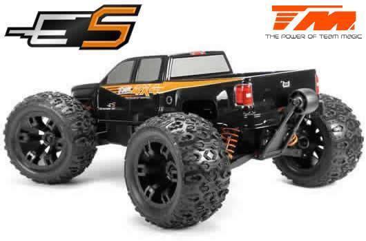 Auto - 1/10 Monster Truck Electric - 4WD - RTR - Geborsteld - Waterdicht - Team Magic E5 - Black Bod - 1