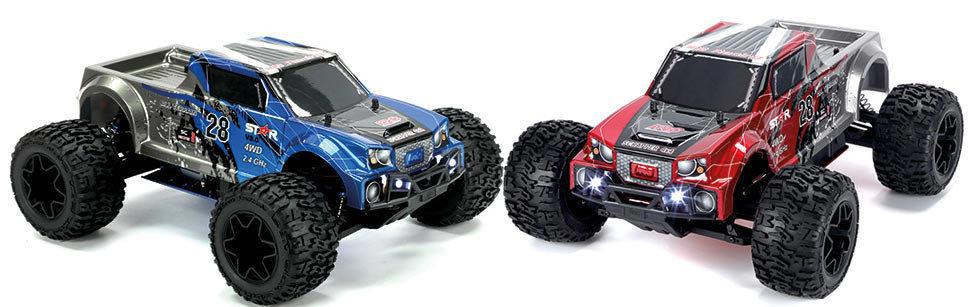 HRC15011BL2 1/10 XL Elektrisch - 4WD Monster Truck - RTR - HRC NEOXX - Brushless - Scrapper Blauw/ZW - 1